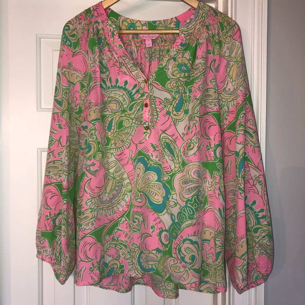 Lilly Pulitzer XL Chin Chin Elsa Blouse